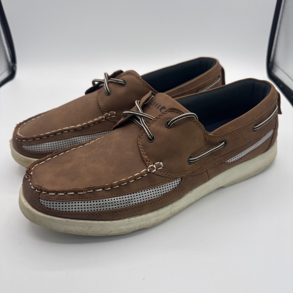 Island Surf Company Brown Loafers Men's‎ Size 13 Casual Tie Up Comfortable Shoes